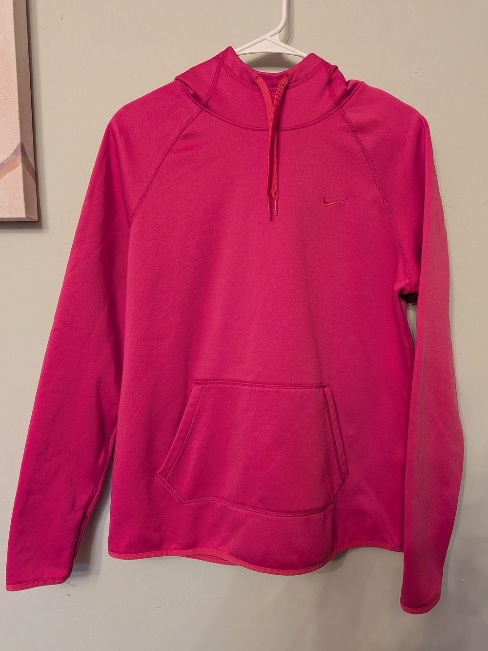 Nike Women's Hot Pink Pullover Hoodie Sweatshirt